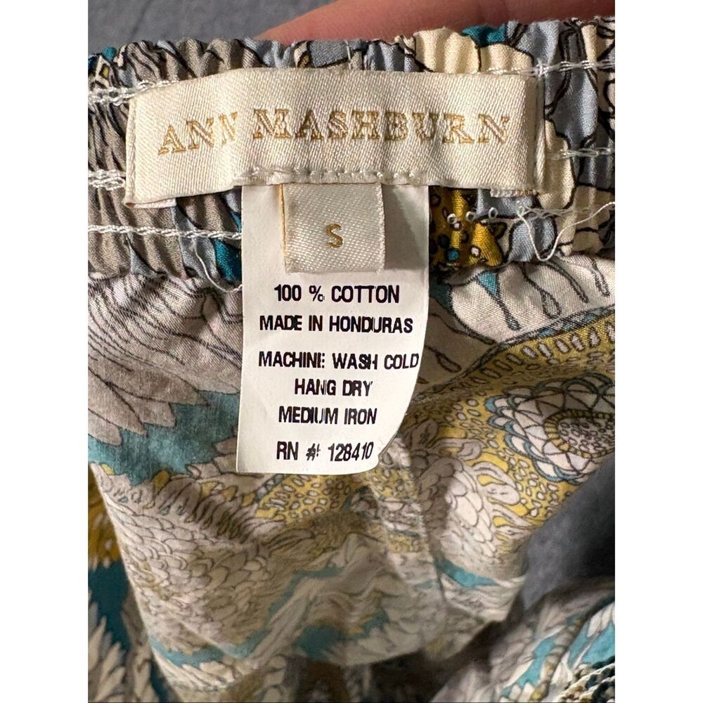 Ann Mashburn Floral Cotton Dolphin Shorts Women’s Size S Sunflower Print Boho - Picture 3 of 6